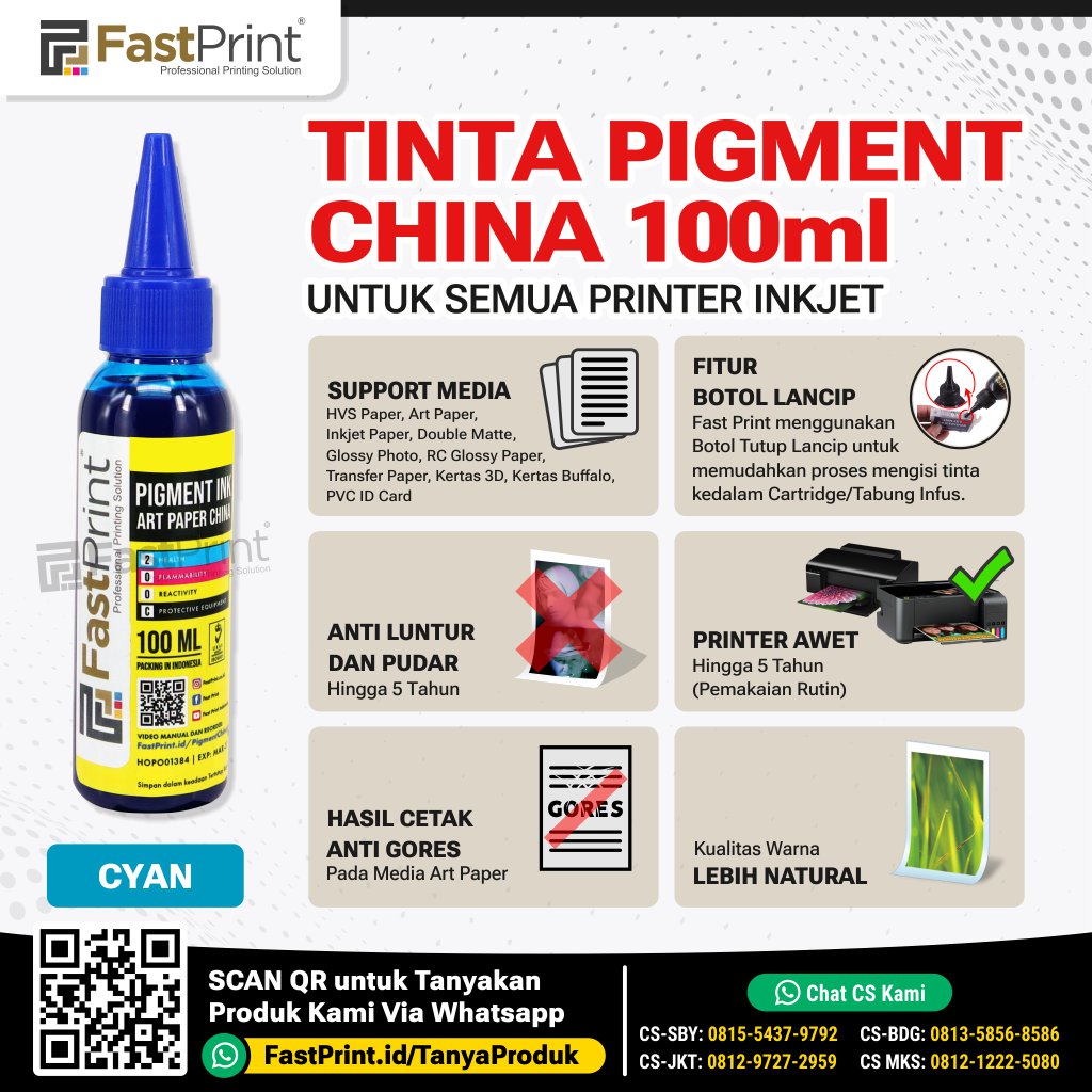 Tinta Pigment Epson Durabrite Art Paper China