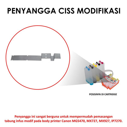 Penyangga CISS Infus Modifikasi Canon MG5470, MX727, MX927, IP7270