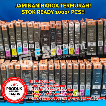 Cartridge Original Canon PG 750 CL 751 Printer IP7270 IP8770 MG7170 IX6770 Loose Pack