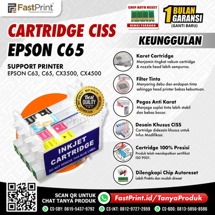 Cartridge Printer Infus CISS Epson C63, C65, CX3500, CX4500