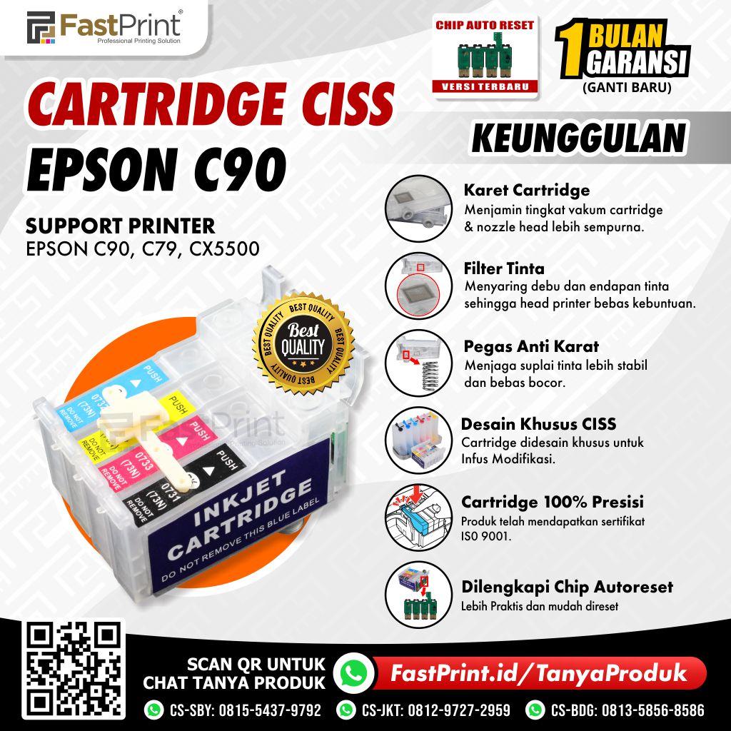 Cartridge Printer Infus CISS Epson C90, C79, CX5500