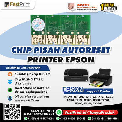 Chip Auto Reset Cartridge Printer Epson T13, T13X, TX121, C90, CX5500