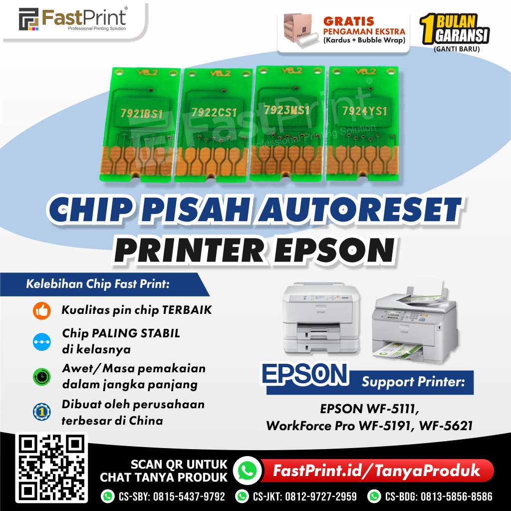Chip Auto Reset Cartridge Epson WF5191 WF5621 WF5111