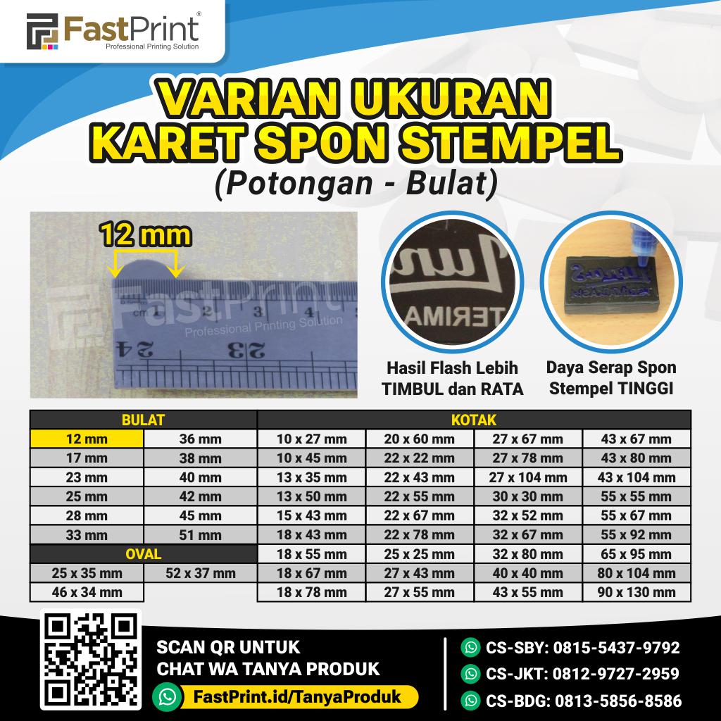 Fast Print Karet Busa Stempel Potongan Model Bulat