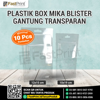 Box Mika Blister Packaging Transparan