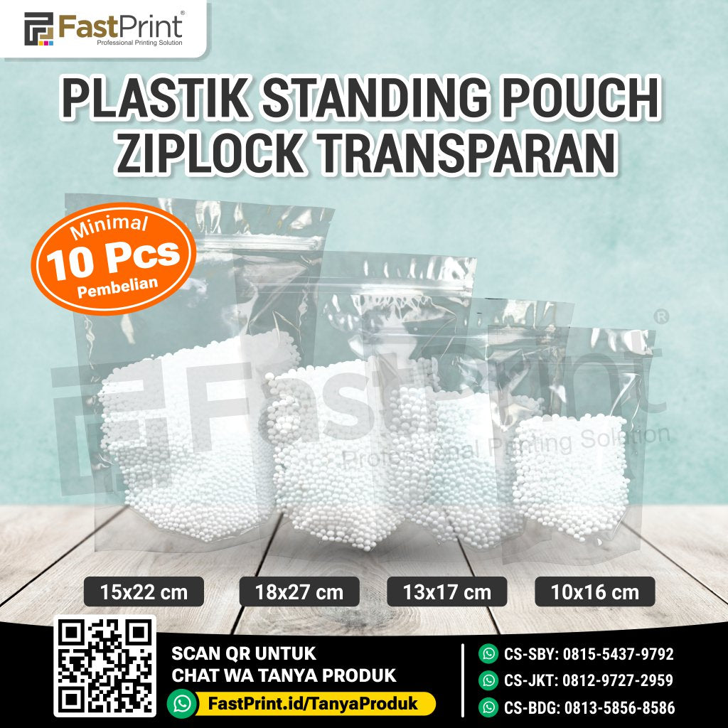 Plastik ziplock standing discount pouch