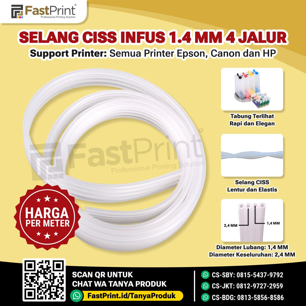 Selang CISS Infus Modifikasi Printer Epson, Canon dan HP