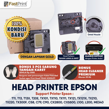 Print Head Printer Epson T11 T13 T13X T20E TX121 TX121X TX101 TX110 TX111 TX210 TX220 TX300F C79 C90 CX5500 C58 CX2800 L100 L200 ME340