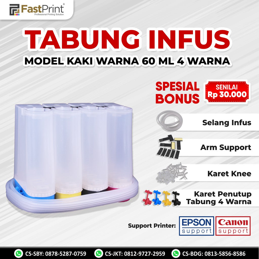 Tabung (Ink Tank) Model Plastik 60 ML