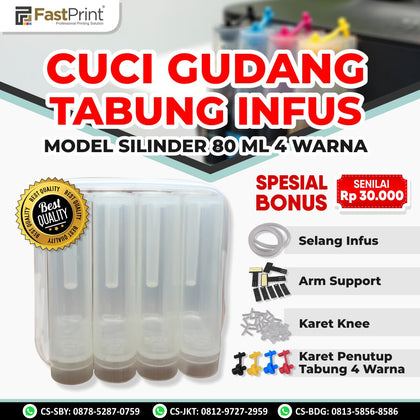 Tabung Infus Printer Model Silinder Ink Tank Silinder 80 ML 80ML