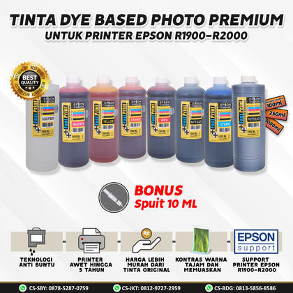 Tinta Dye Based Photo Premium Epson R1900 R2000 1000 ML 1000ML