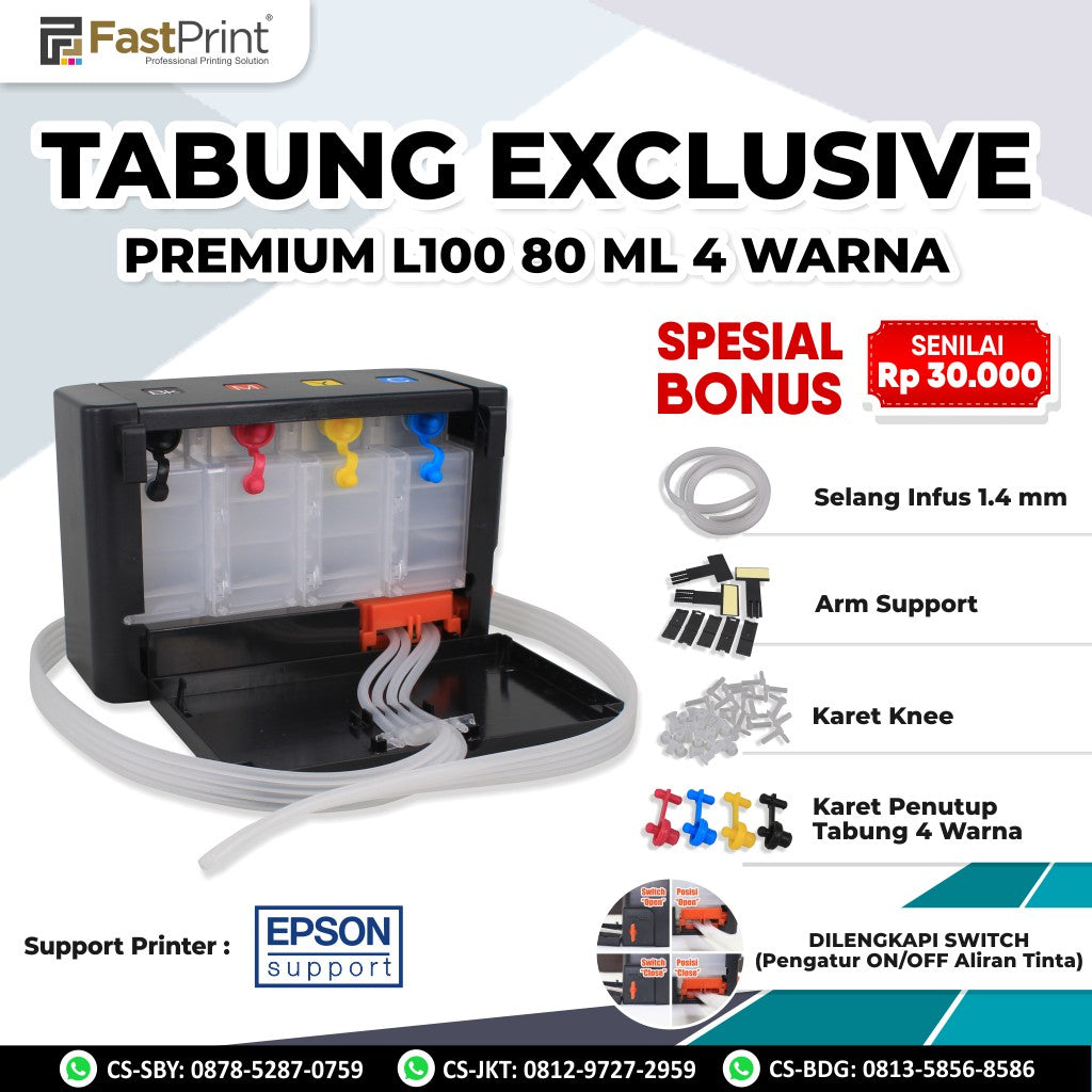 Tabung (Ink Tank) Model Exclusive Epson L Series 80 ML