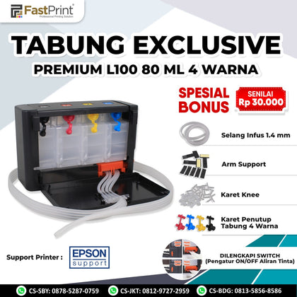 Tabung (Ink Tank) Model Exclusive Epson L Series 80 ML