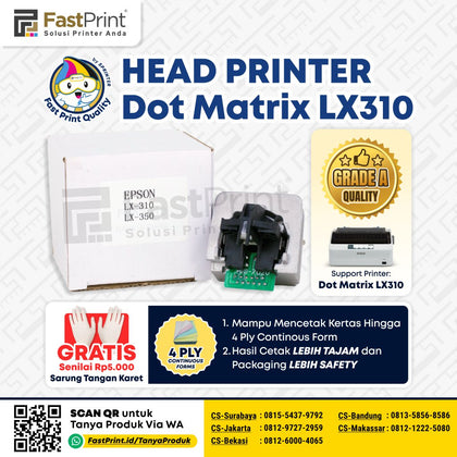 Head Printer Epson Dot Matrix LX310 LX350