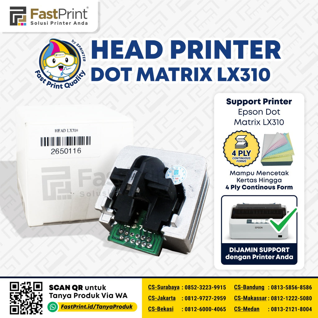 Head Printer Epson Dot Matrix LX310 LX350