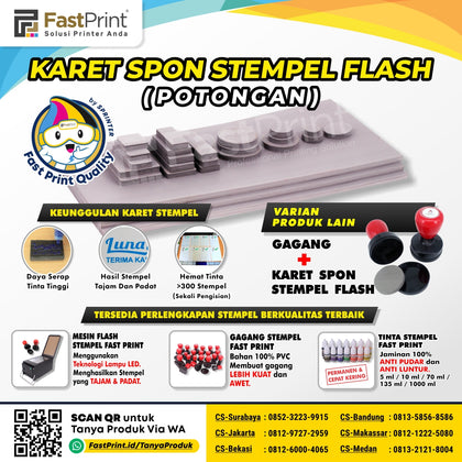 Fast Print Karet Busa Stempel Potongan Model Kotak