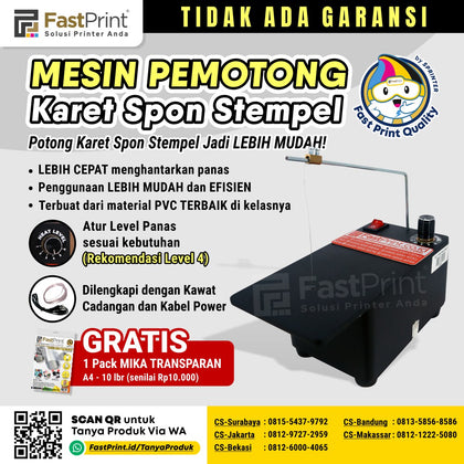 Fast Print Alat Pemotong Karet Busa Stempel Flash