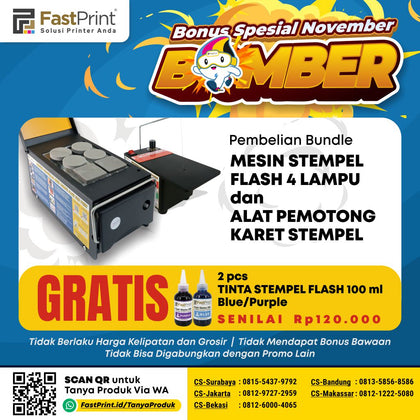 Fast Print Alat Pemotong Karet Busa Stempel Flash
