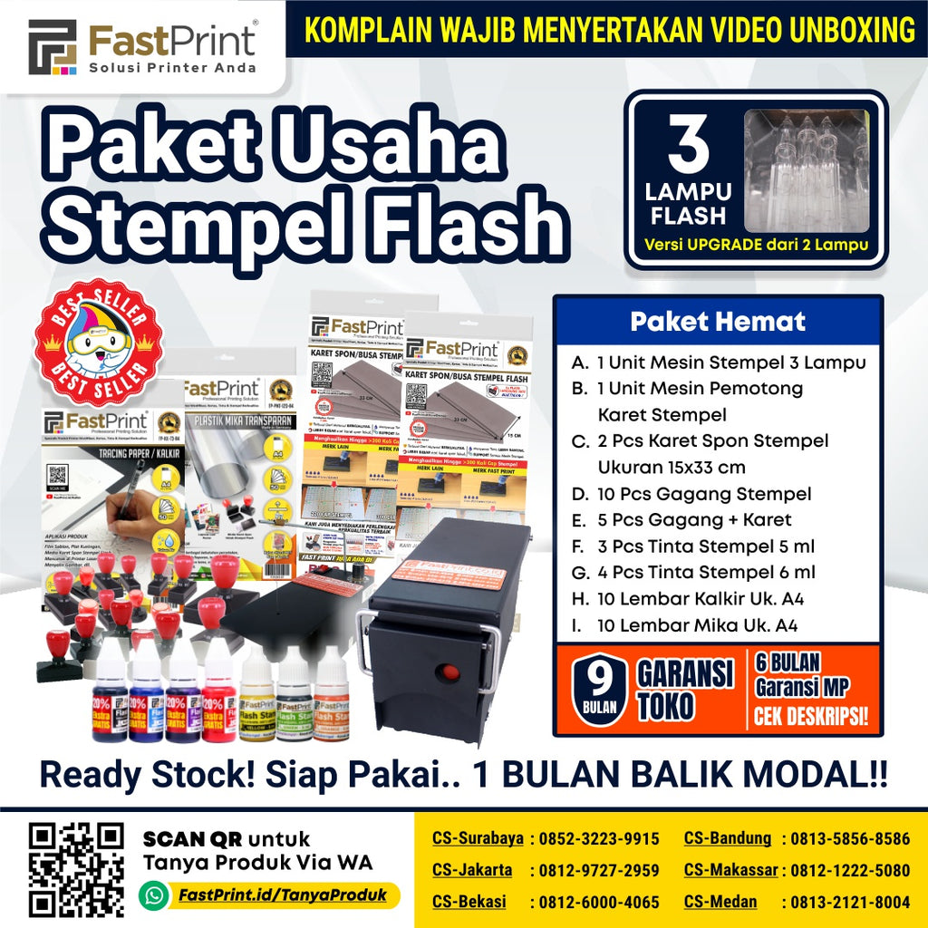 Paket Usaha Stempel Flash Fast Print