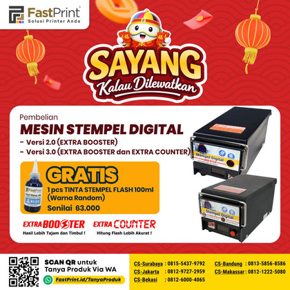 Mesin Stempel Flash Digital Extra Booster