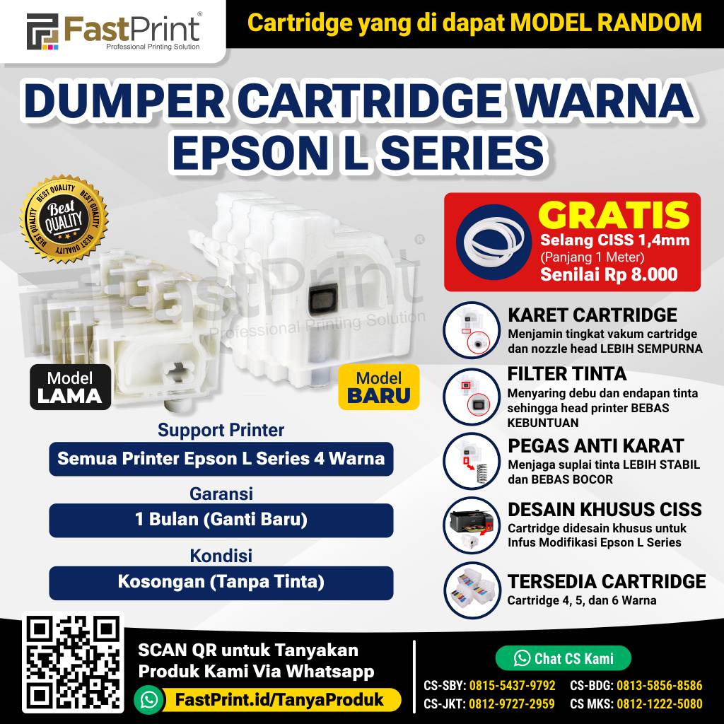 Damper Dumper Cartridge CISS Epson L Series Compatible