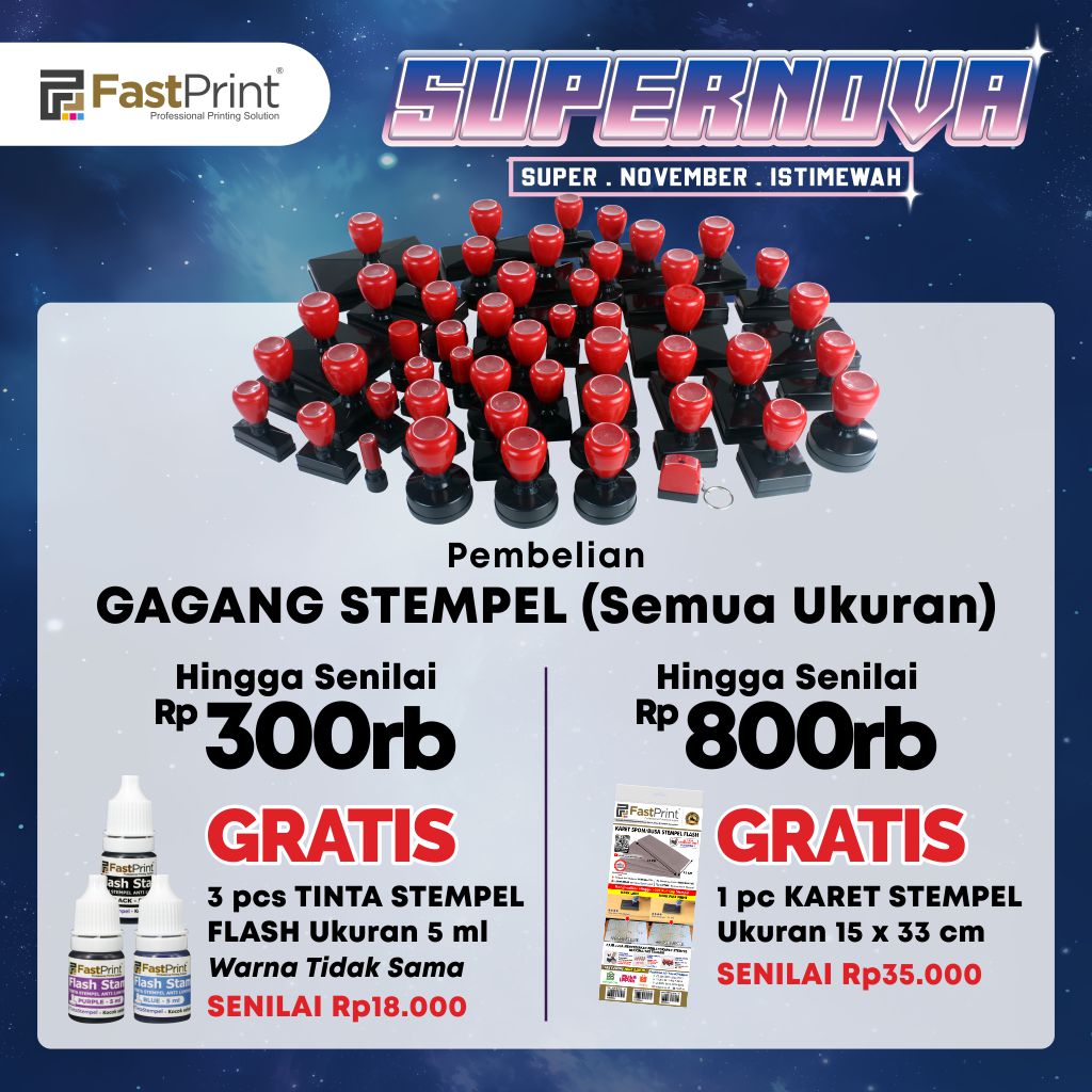 Gagang Stempel Flash Bentuk Persegi Panjang