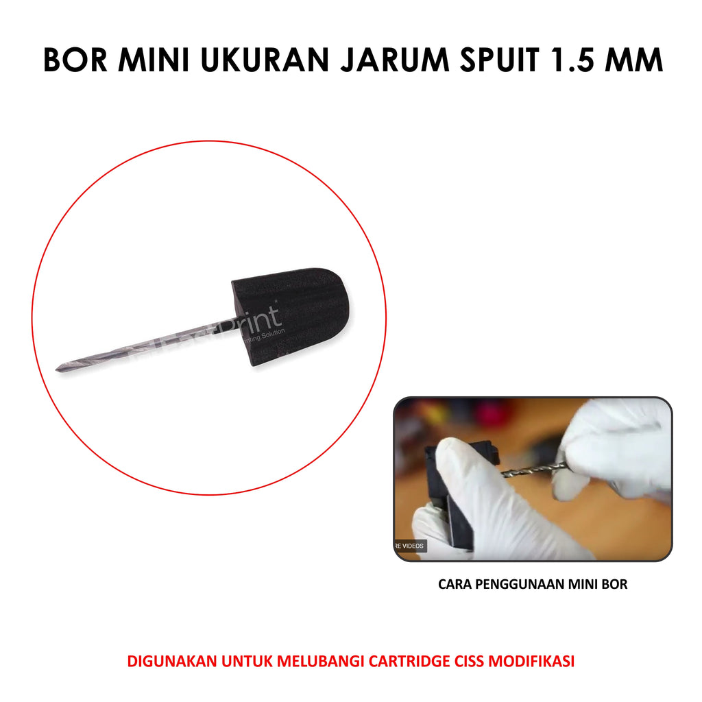 Bor Mini Ukuran Jarum Spuit 1.5 MM