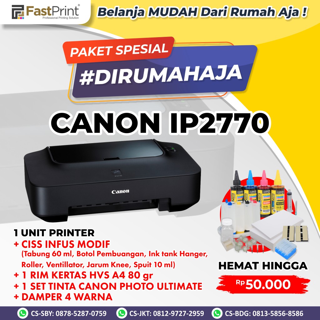 Paket Printer Modifikasi Canon IP2770