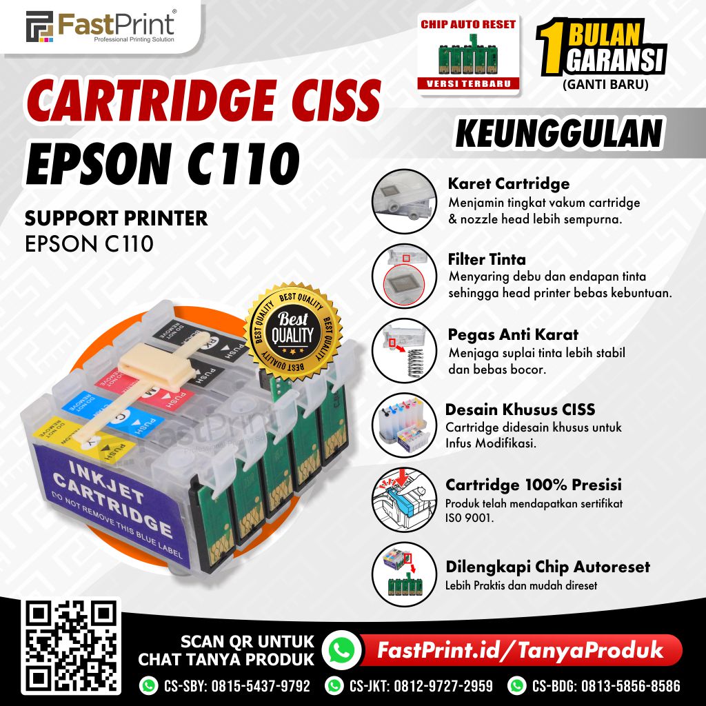 Cartridge Printer Infus CISS Epson C110