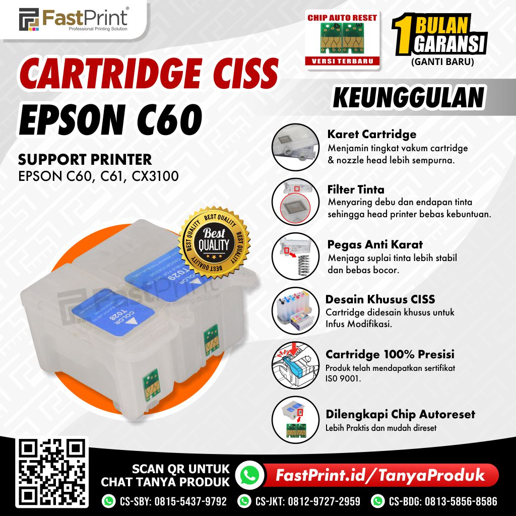 Cartridge Printer Infus Epson C60, C61, CX3100