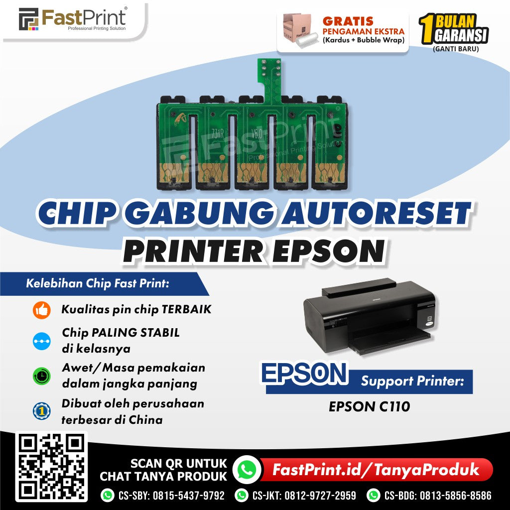 Chip Auto Reset Cartridge Epson C110 – Fast Print Indonesia