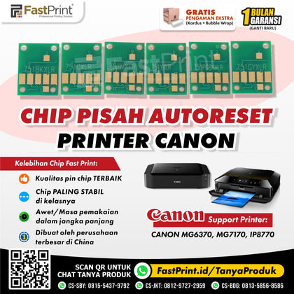 Chip Auto Reset Cartridge Canon MG6370, MG7170, IP8770
