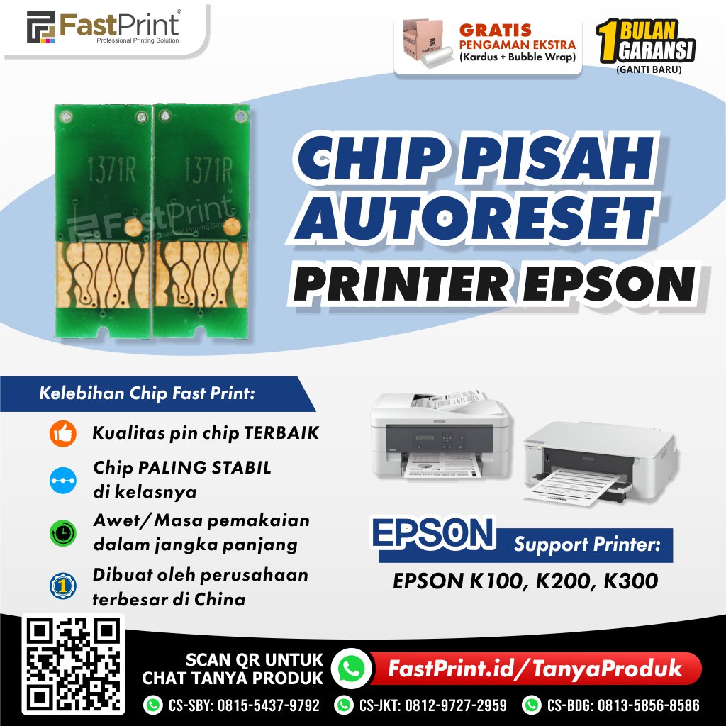 Chip Auto Reset Cartridge Epson K100, K200, K300