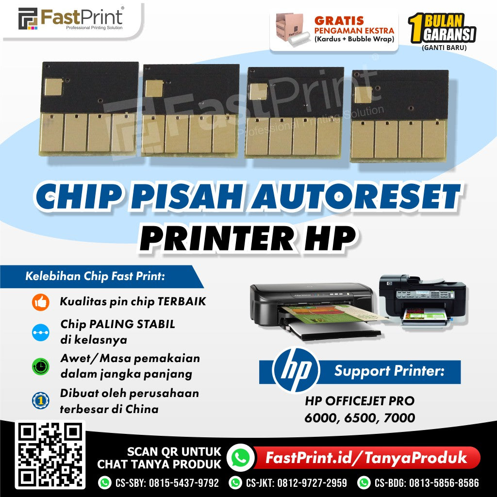 Chip Auto Reset Cartridge HP Officejet Pro 6000 6500 7000