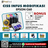 CISS Infus Modifikasi Epson C60, C61, CX3100 Plus Tinta
