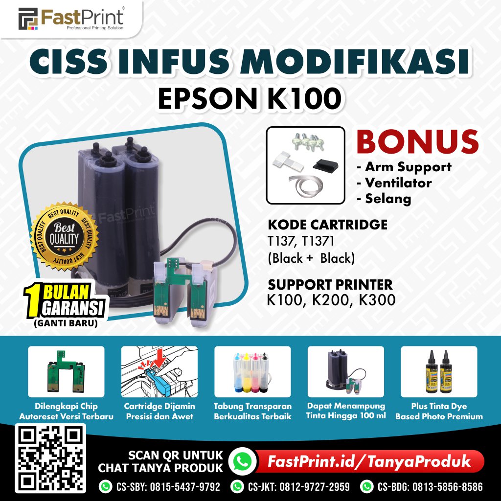CISS Infus Printer Epson K100, K200, K300