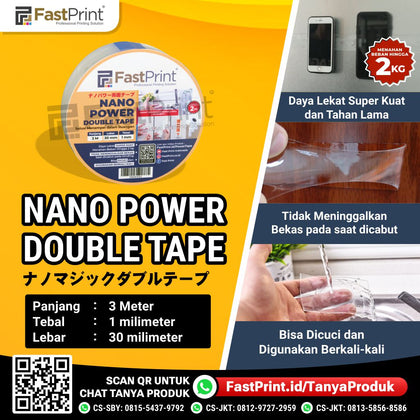 Fast Print Nano Power Double Tape Isolasi Premium Super Kuat