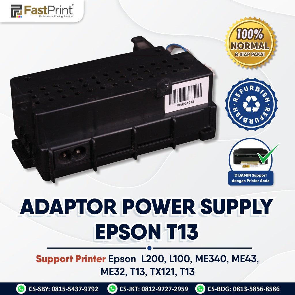 Adaptor Power Supply Printer Epson L200 L100 T13 TX121 ME340 T13