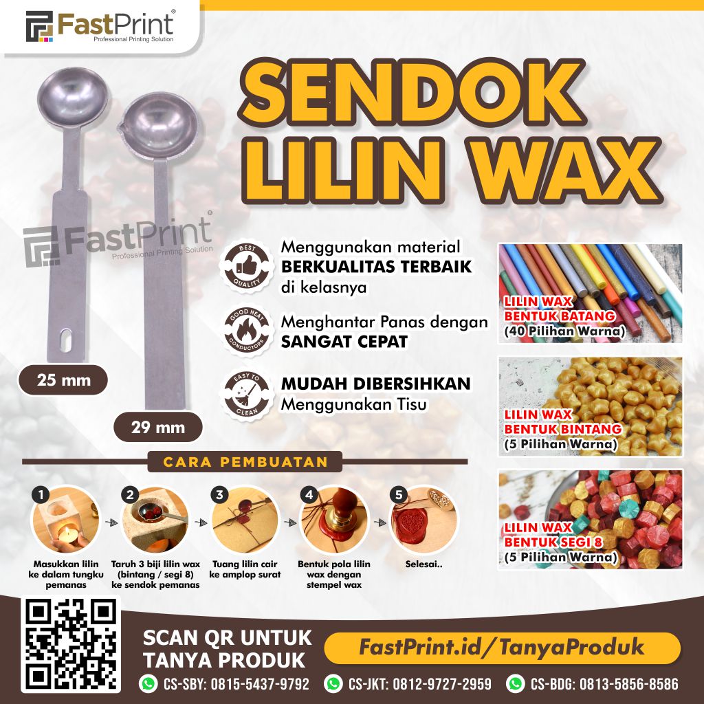 Sendok Lilin Wax Candle Spoon Sealing Seal Wax