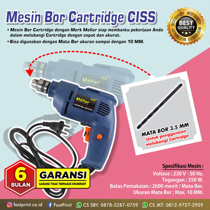 Mesin Bor Cartridge CISS