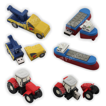 Flashdisk Model 3D Unik Custom Desain Produk Logo Text