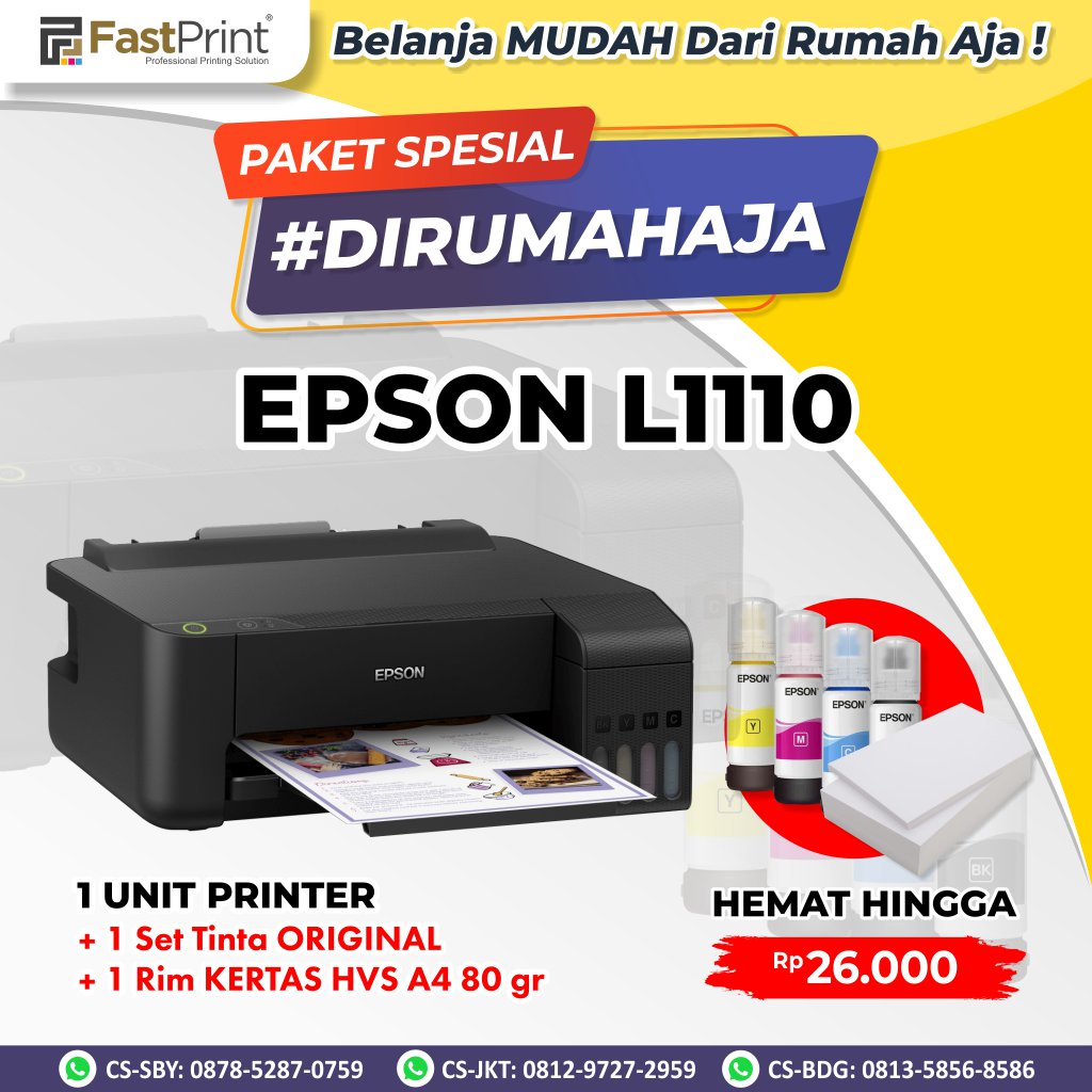Printer Eco Tank Epson L1110 Inkjet Printer – Fast Print Indonesia