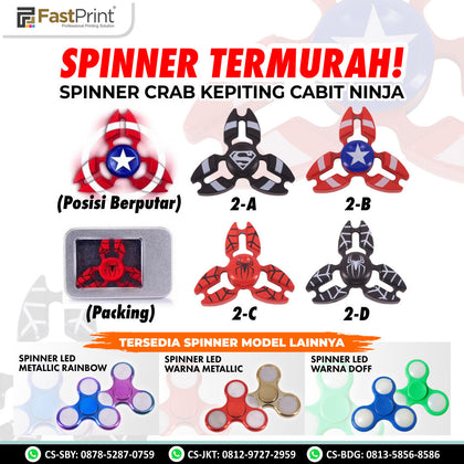 Fidget Spinner Hand Spiner Crab Claw Spiner Capit Kepiting Ninja Toy Premium Bearing and Packing