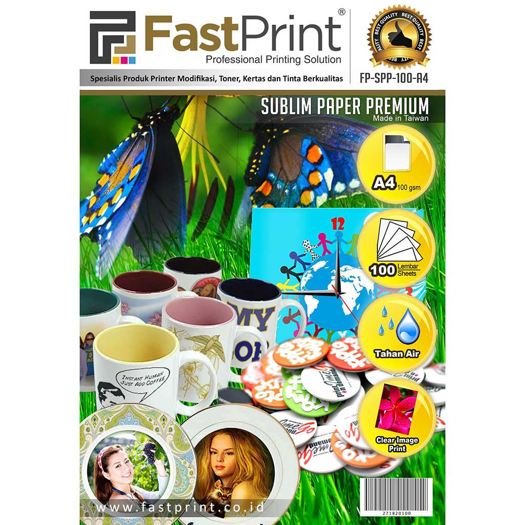 Kertas Sublim Paper Taiwan Fast Print A4 100 Gram